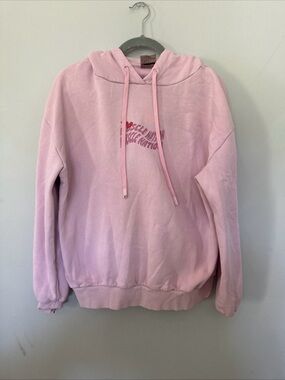 Muscle Nation Oversize Pastel Pink Crewneck Hoodie Sweatshirt